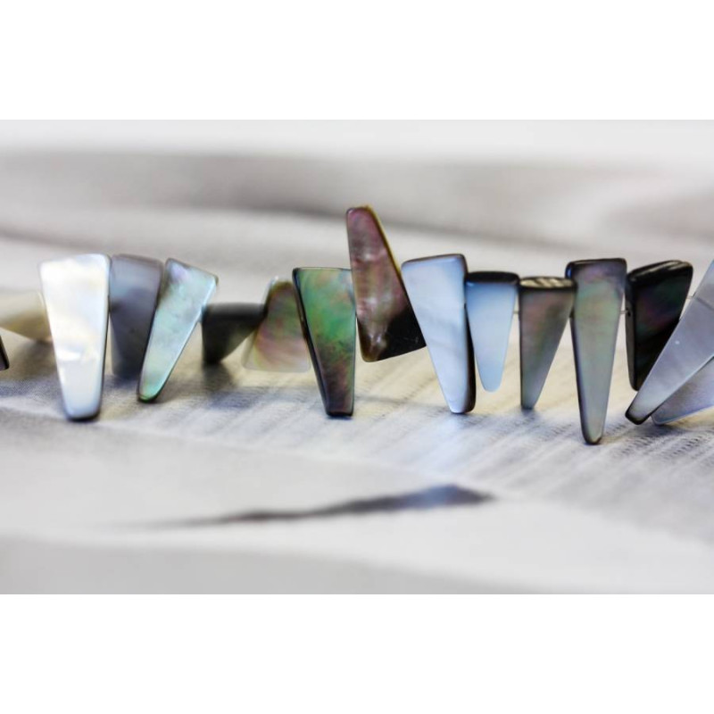 Black Mother of Pearl 8x20 Triangle Drop